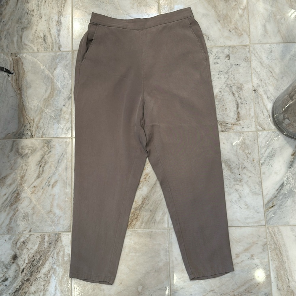 Eileen Fisher tapered pants taupe
